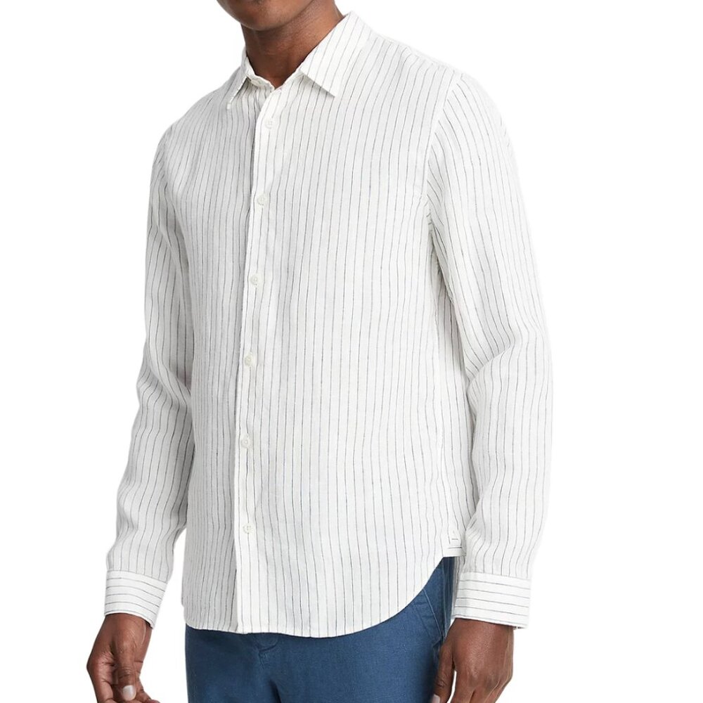 Vince Men's Bayside Stripe Long Sleeve Shirt